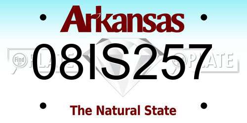 08IS257 Arkansas License Plate
