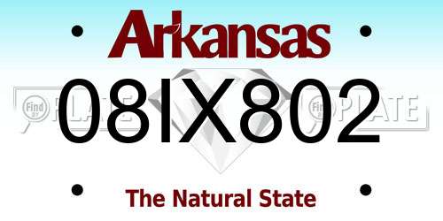 08IX802 Arkansas License Plate