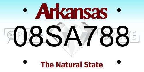 08SA788 Arkansas License Plate