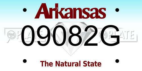 09082G Arkansas License Plate
