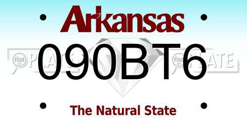 090BT6 Arkansas License Plate