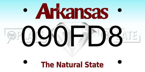090FD8 Arkansas License Plate