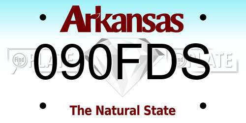 090FDS Arkansas License Plate