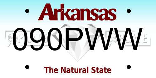 090PWW Arkansas License Plate