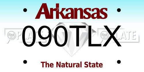 090TLX Arkansas License Plate