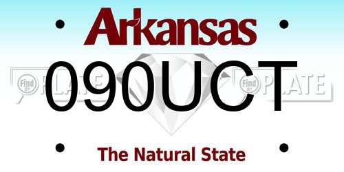 090UCT Arkansas License Plate