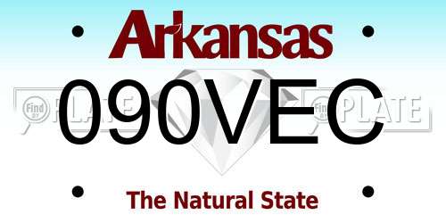 090VEC Arkansas License Plate