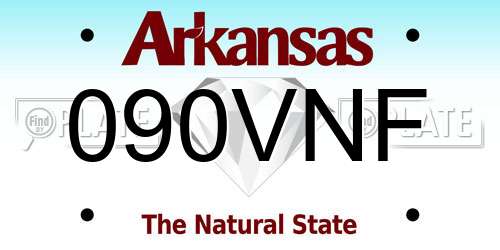 090VNF Arkansas License Plate