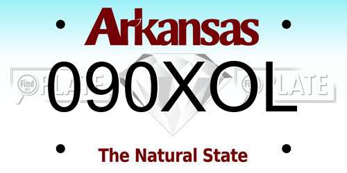 090XOL Arkansas License Plate