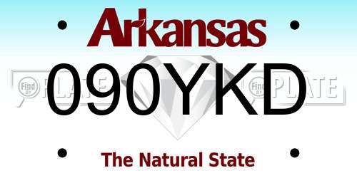 090YKD Arkansas License Plate