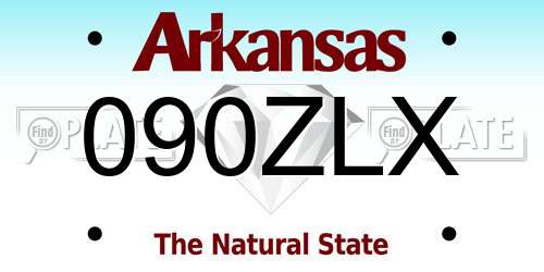 090ZLX Arkansas License Plate