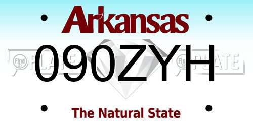 090ZYH Arkansas License Plate