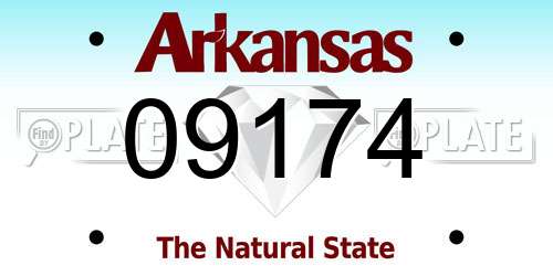 09174 Arkansas License Plate