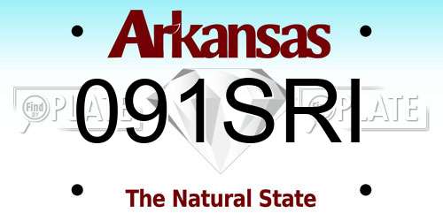 091SRI Arkansas License Plate