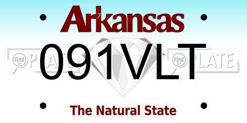 091VLT Arkansas License Plate