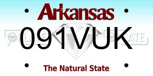 091VUK Arkansas License Plate