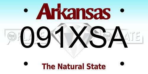 091XSA Arkansas License Plate