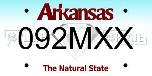 092MXX Arkansas License Plate