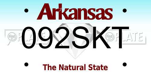 092SKT Arkansas License Plate