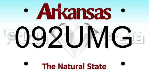 092UMG Arkansas License Plate