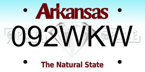 092WKW Arkansas License Plate