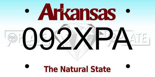 092XPA Arkansas License Plate