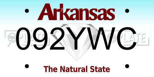 092YWC Arkansas License Plate