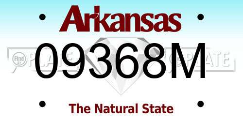 09368M Arkansas License Plate