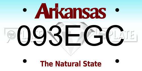 093EGC Arkansas License Plate