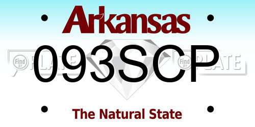093SCP Arkansas License Plate