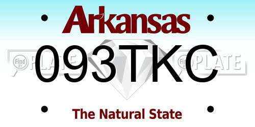 093TKC Arkansas License Plate