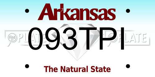 093TPI Arkansas License Plate