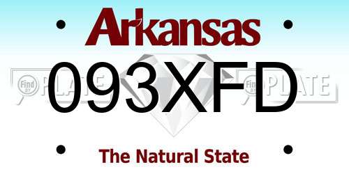 093XFD Arkansas License Plate