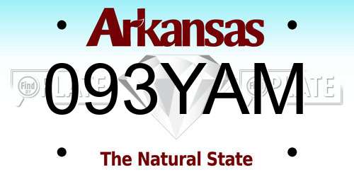 093YAM Arkansas License Plate