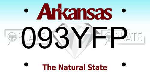 093YFP Arkansas License Plate