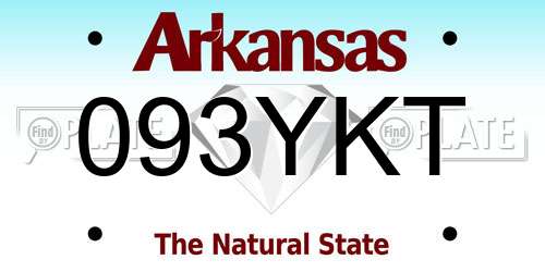 093YKT Arkansas License Plate
