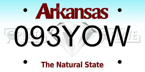 093YOW Arkansas License Plate