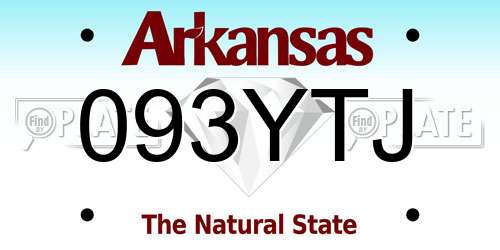 093YTJ Arkansas License Plate