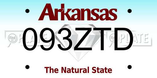 093ZTD Arkansas License Plate