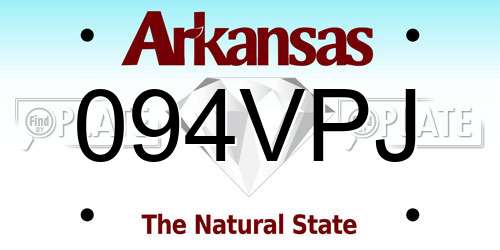 094VPJ Arkansas License Plate