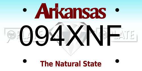 094XNF Arkansas License Plate