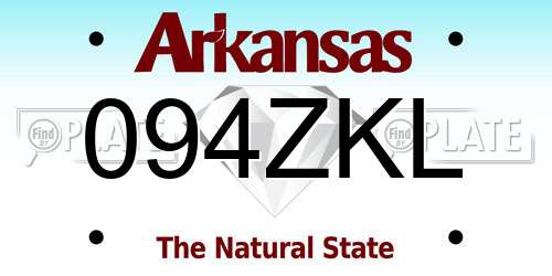 094ZKL Arkansas License Plate