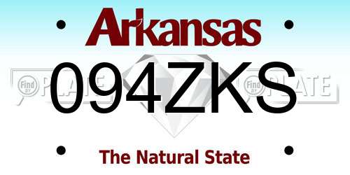094ZKS Arkansas License Plate