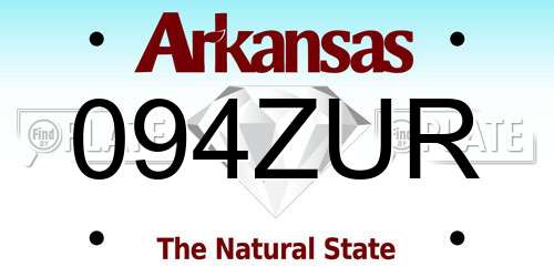 094ZUR Arkansas License Plate