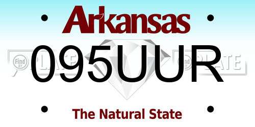 095UUR Arkansas License Plate