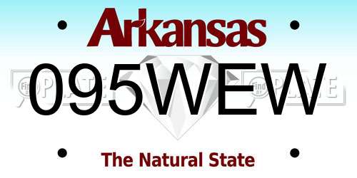 095WEW Arkansas License Plate