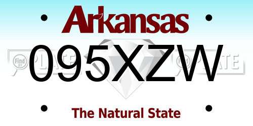 095XZW Arkansas License Plate