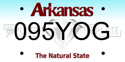 095YOG Arkansas License Plate