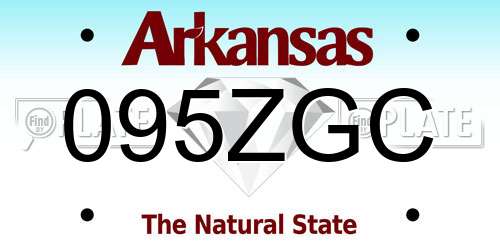 095ZGC Arkansas License Plate