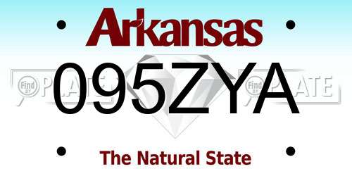 095ZYA Arkansas License Plate